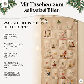 Adventskalender zum Befüllen - Wandteppich