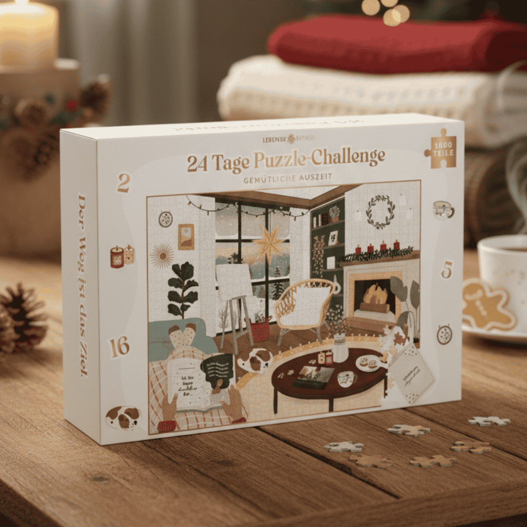 Adventskalender Puzzle 24 Tage Puzzle-Challenge von Lebenskompass, Inklusive Tipps & Tricks und Referenzbild - Adventskalender Frauen