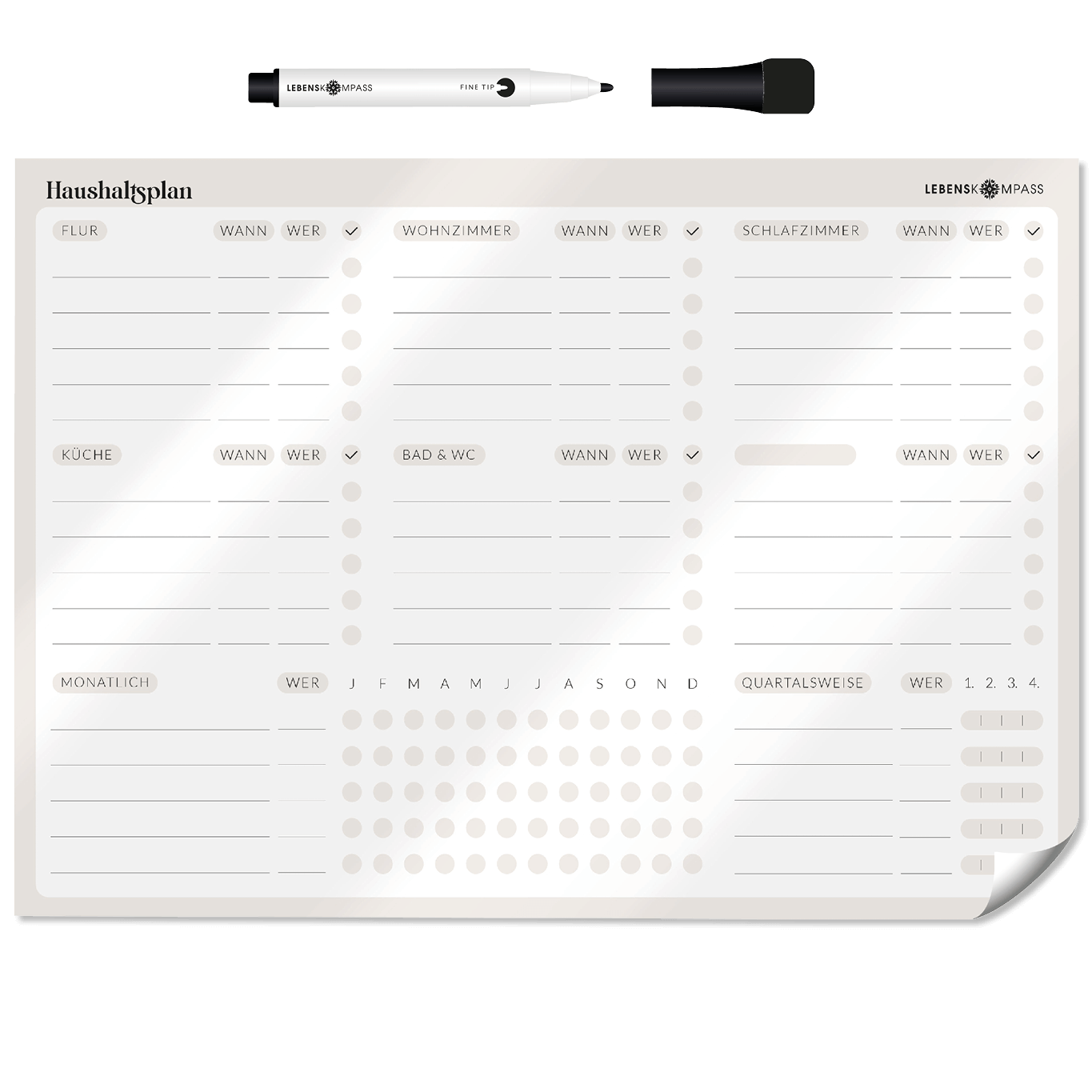 FlexiPlan® Haushaltsplan - Selbsthaftend