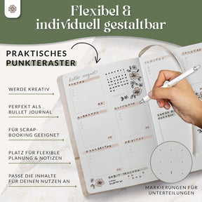 Bullet Journal "SLIM" DIN A5 - Notizbuch mit Punktraster