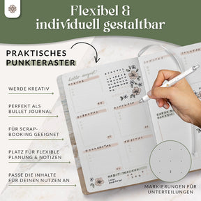 Bullet Journal "SLIM" DIN A5 - Notizbuch mit Punktraster