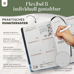 Bullet Journal "SLIM" DIN A5 - Notizbuch mit Punktraster