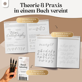 "Handlettering Starter"-Set (Buch + Stifte)