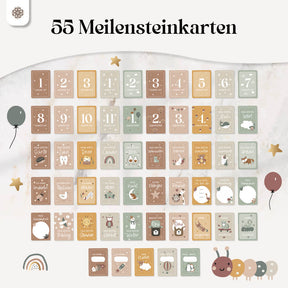 Meilensteinkarten für's Baby - Set mit 55 Karten - Neuauflage