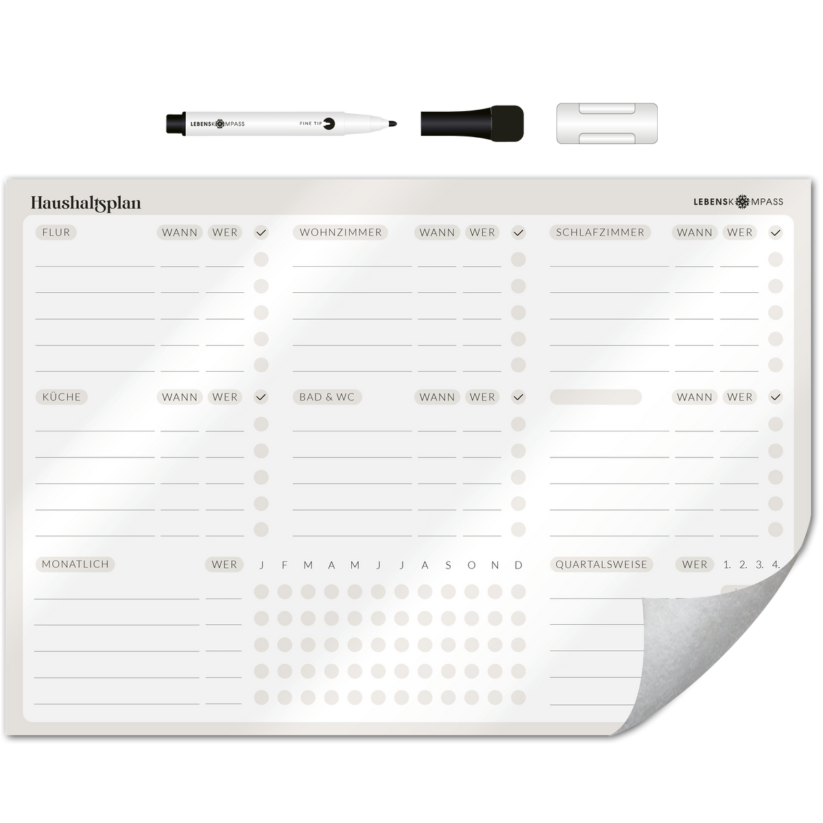 FlexiPlan® Haushaltsplan - Selbsthaftend