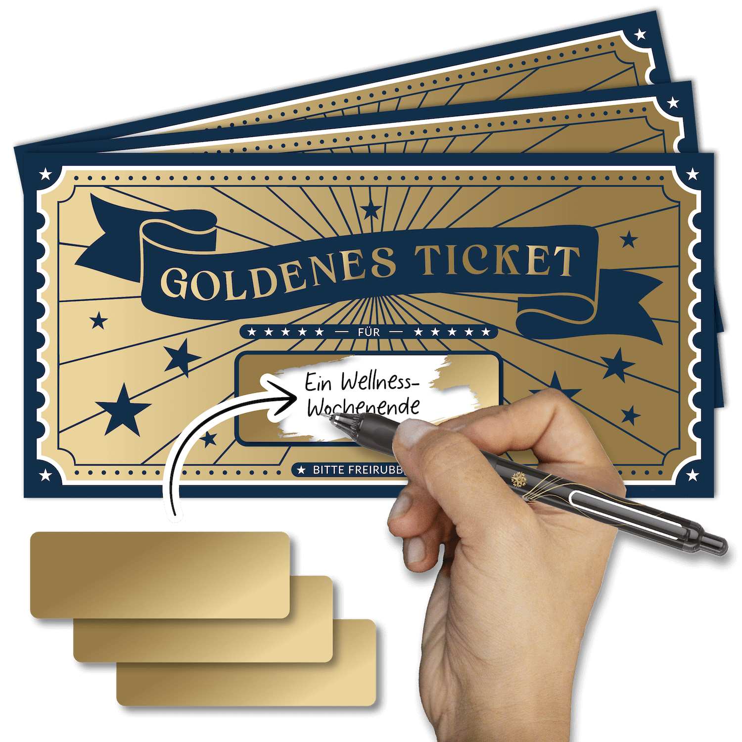 Goldenes Ticket - Gutschein zum Freirubbeln