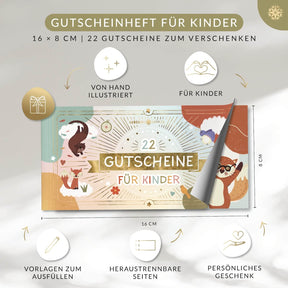 Gutscheinheft für Kinder - 22 Gutscheine zum Verschenken