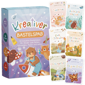Kreativkarten für Kinder - 52 Bastelaufgaben