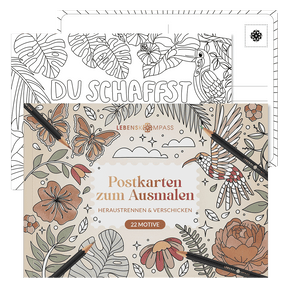 Malbuch - Postkarten zum Ausmalen