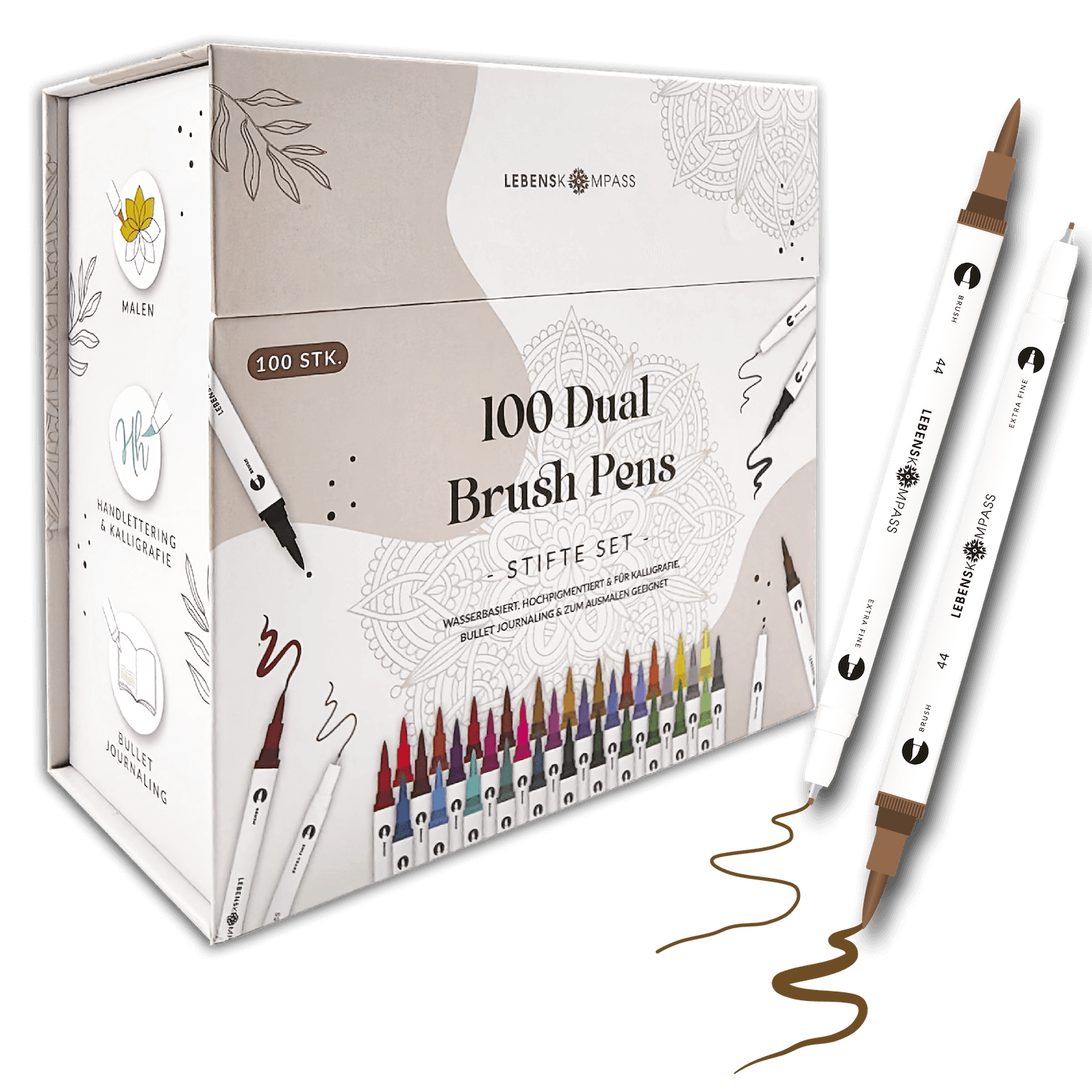 Dual Brush Pens - Bunte Pinselstifte Set