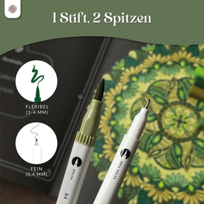 6er Dual Brush Pen Sets - Bunte Pinselstifte