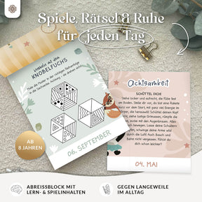 Abreißkalender für Kinder – 365 Tage Spiel, Spaß & Lernen - Jahresunabhängig