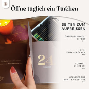 Adventskalender Malbuch zum Ausmalen