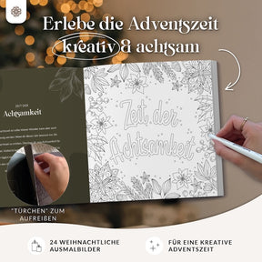 Adventskalender Malbuch zum Ausmalen