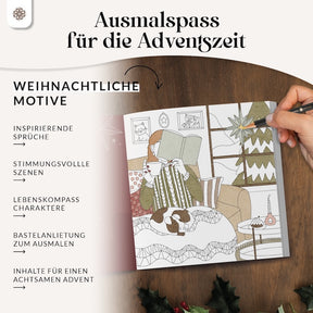 Adventskalender Malbuch zum Ausmalen