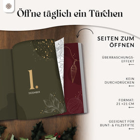 Adventskalender Malbuch zum Ausmalen
