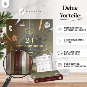 Kreativer Adventskalender mit 24 Stiften