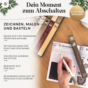 Kreativer Adventskalender mit 24 Stiften