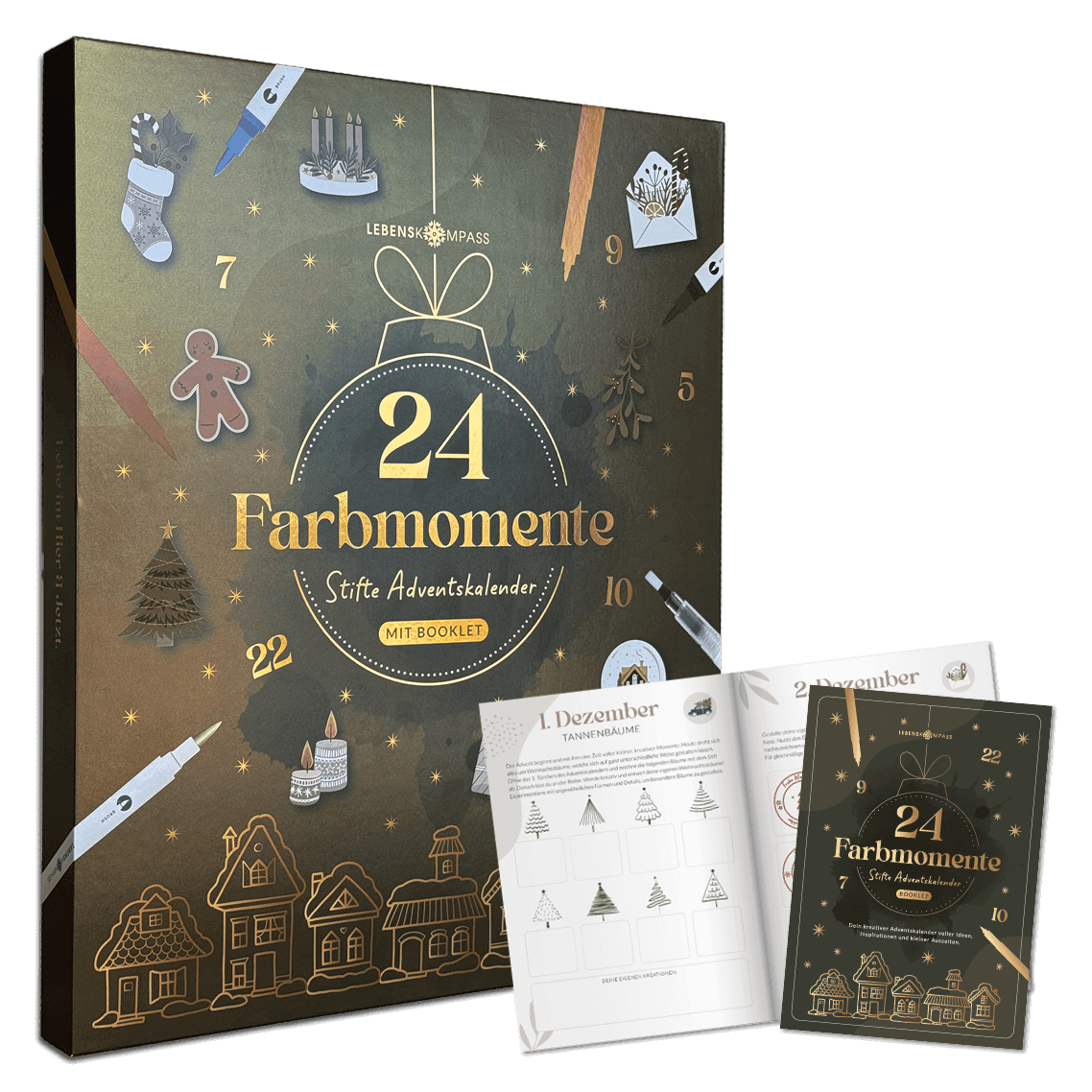 Kreativer Adventskalender mit 24 Stiften