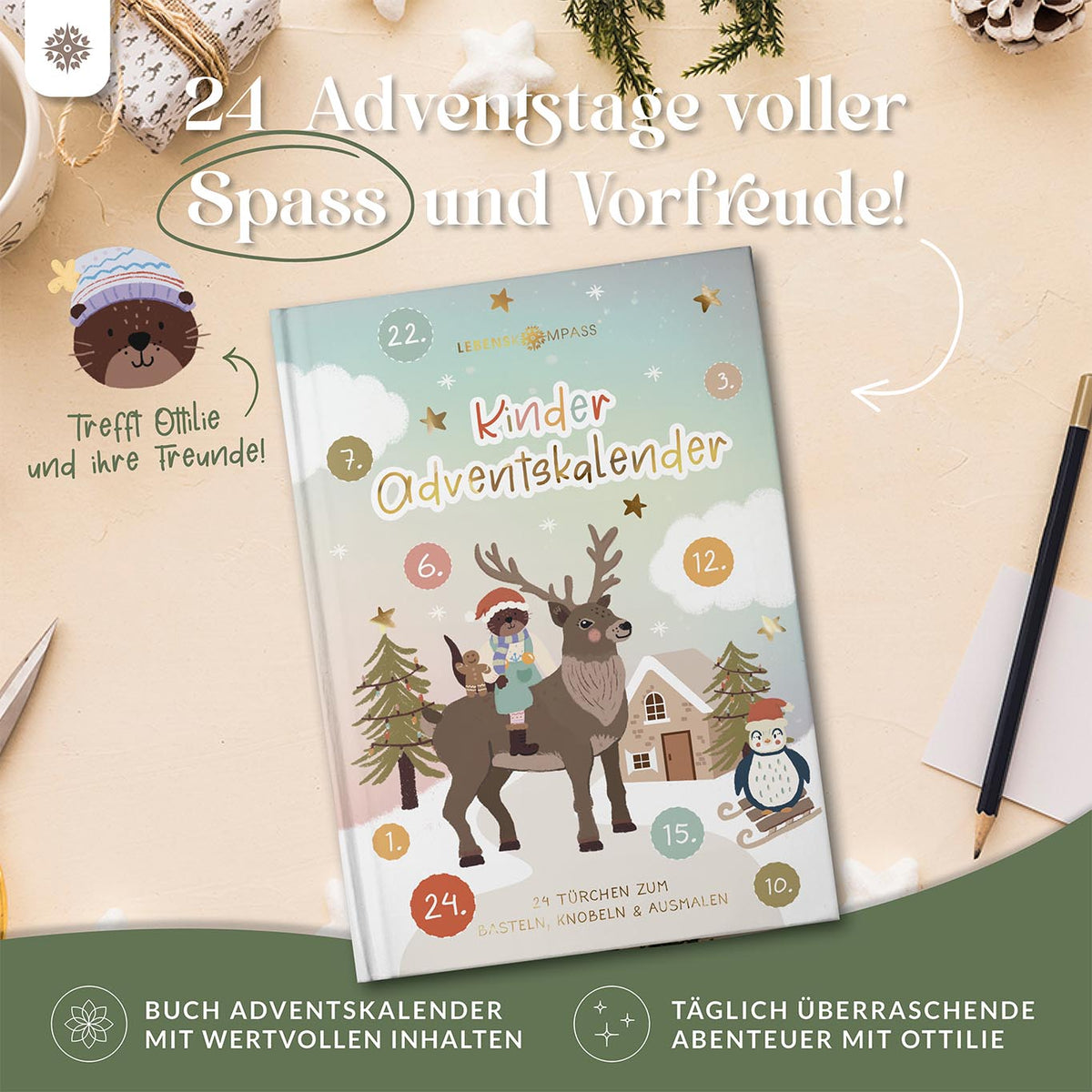 Adventskalenderbuch für Kinder - 24 Türchen