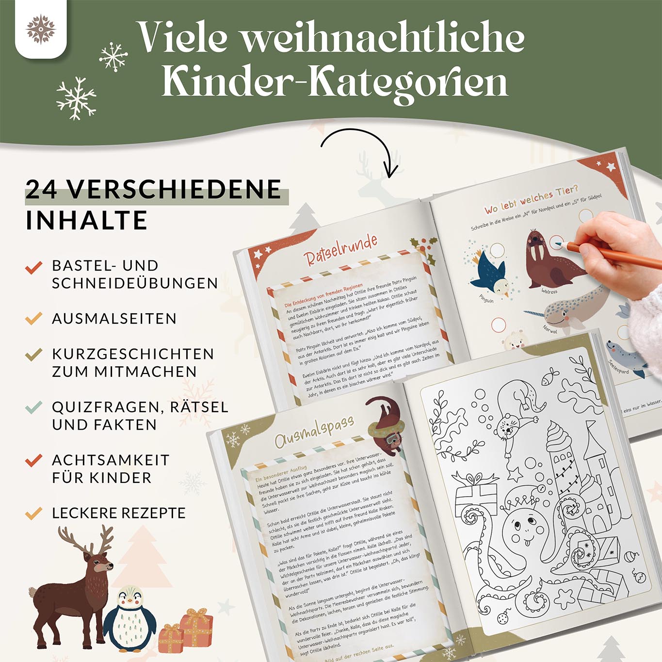 Adventskalenderbuch für Kinder - 24 Türchen