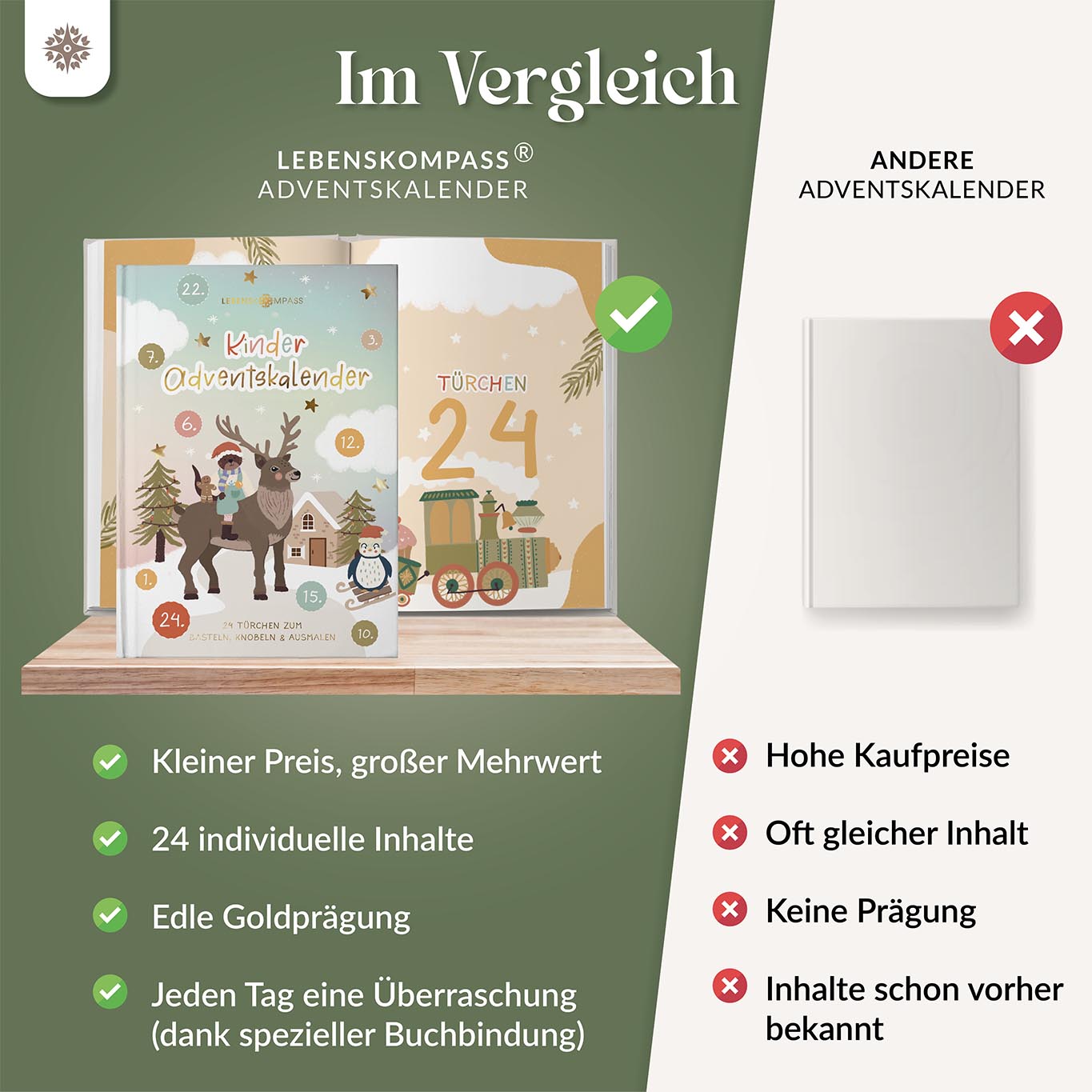 Adventskalenderbuch für Kinder - 24 Türchen