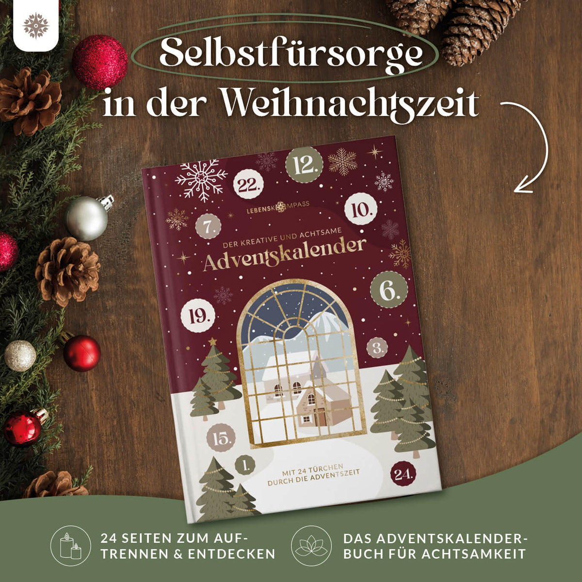 Adventskalenderbuch für Erwachsene - 24 Türchen