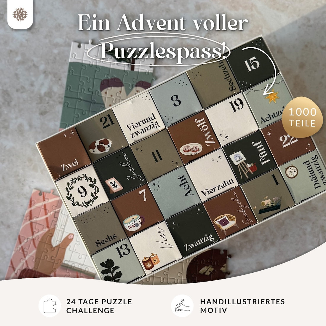 Adventskalender Puzzle - 24 Tage Puzzle-Challenge