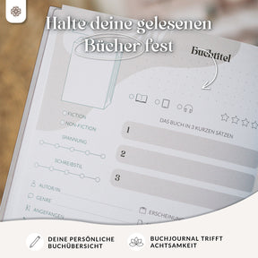 Buchjournal - Lesetagebuch zum Ausfüllen