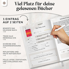 Buchjournal - Lesetagebuch zum Ausfüllen