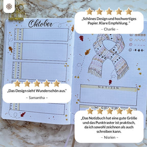 Bullet Journal "SLIM" DIN A5 - Notizbuch mit Punktraster