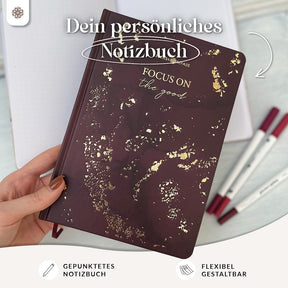 Bullet Journal "SLIM" DIN A5 - Notizbuch mit Punktraster