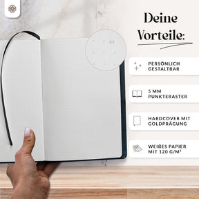Bullet Journal "SLIM" DIN A5 - Notizbuch mit Punktraster