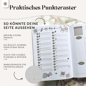 Bullet Journal "SLIM" DIN A5 - Notizbuch mit Punktraster