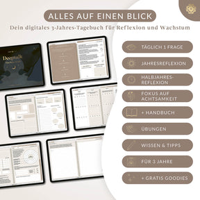 Digitales 3-Jahres-Tagebuch "DEEPTALK" - PDF mit Hyperlinks