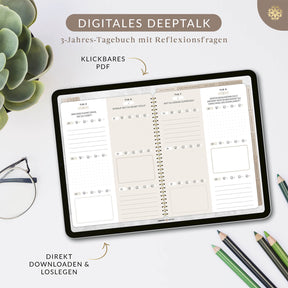Digitales 3-Jahres-Tagebuch "DEEPTALK" - PDF mit Hyperlinks