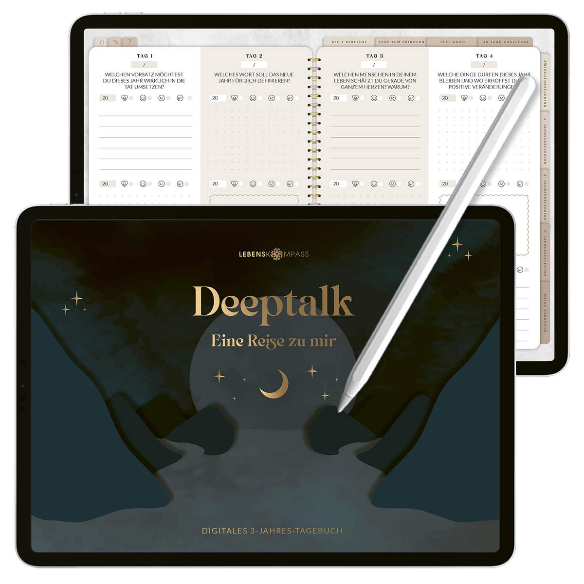 Digitales 3-Jahres-Tagebuch "DEEPTALK" - PDF mit Hyperlinks