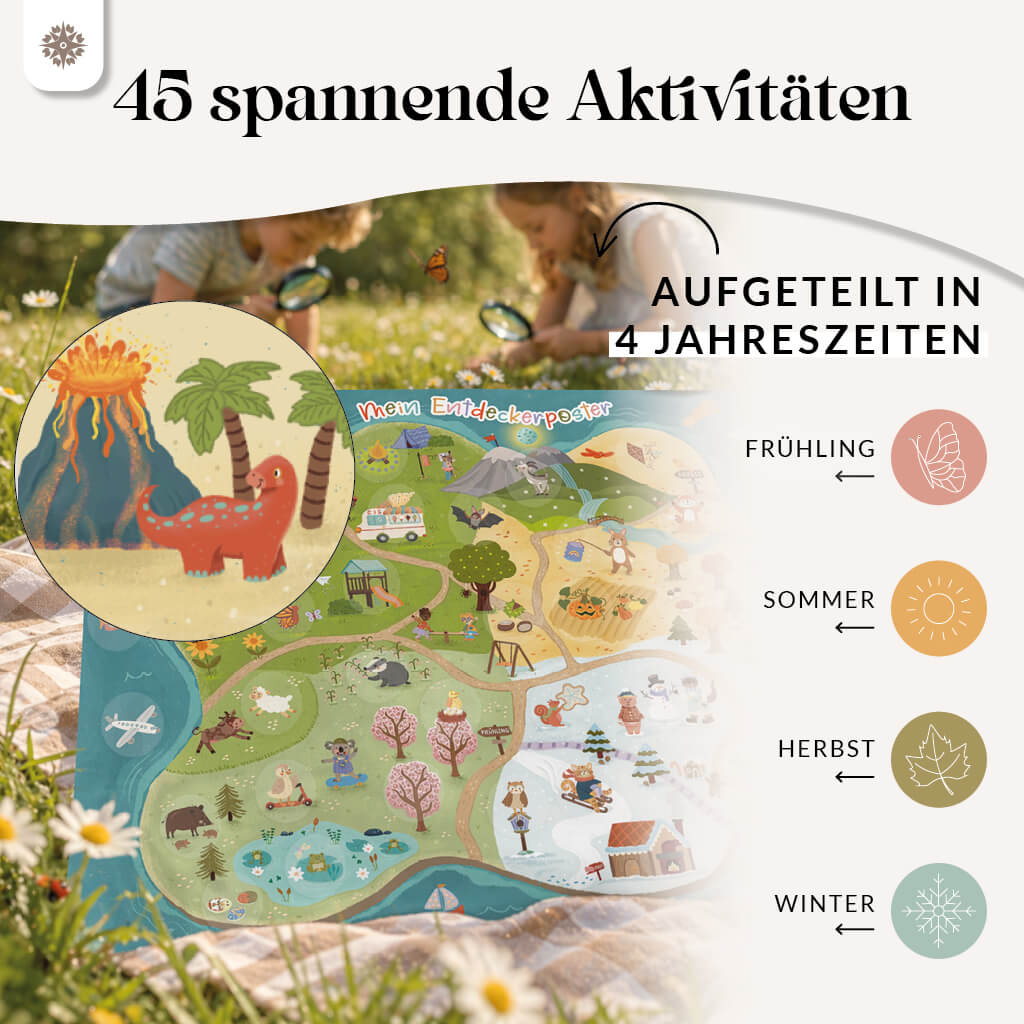 Entdeckerposter für Kinder - Rubbelposter