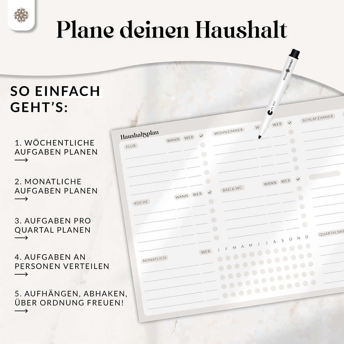 FlexiPlan® Haushaltsplan - Selbsthaftend