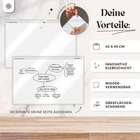FlexiPlan® Whiteboard - Selbsthaftend