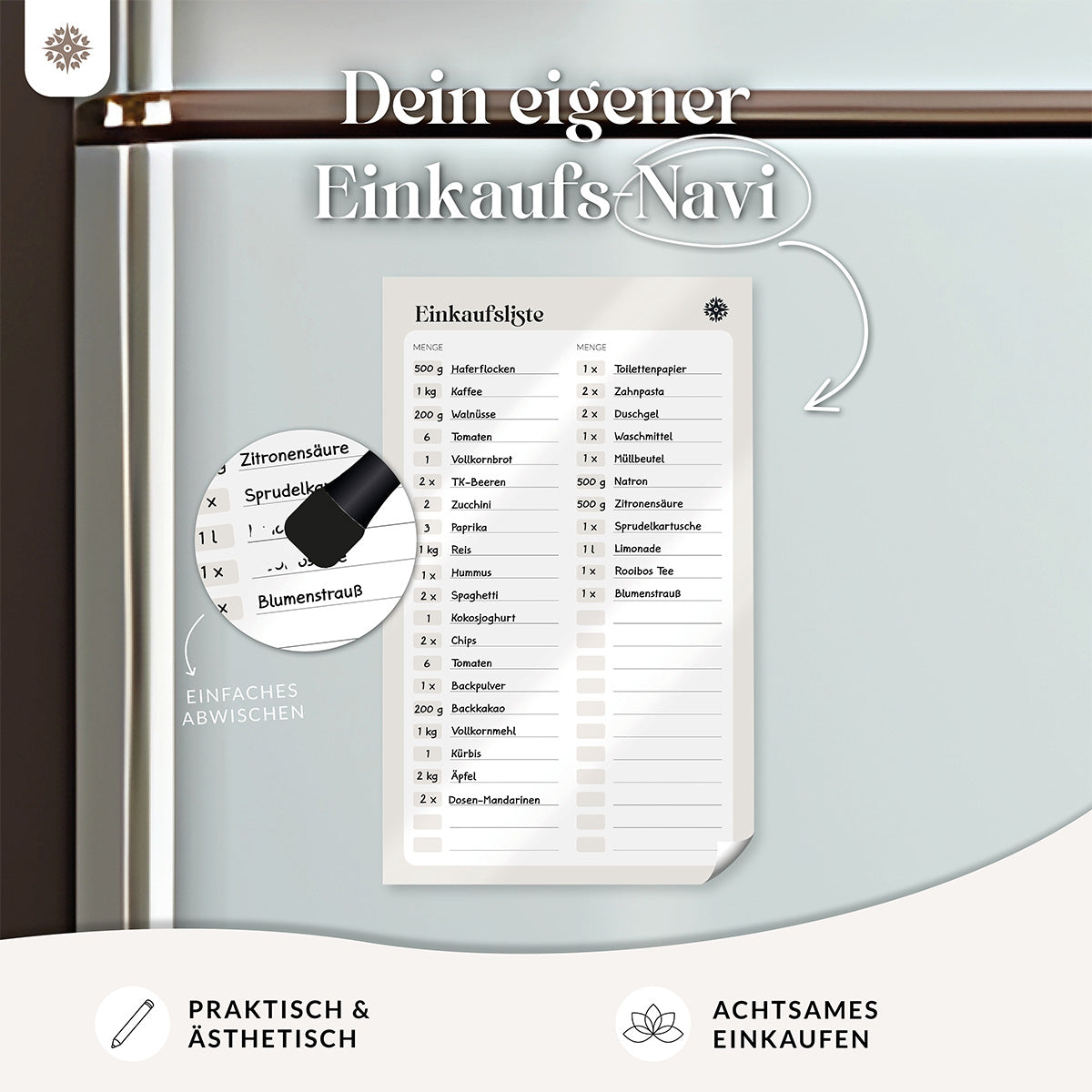 FlexiPlan® Einkaufsliste - Selbsthaftend