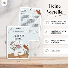 Kreativkarten für Erwachsene - 52 Bastelaufgaben