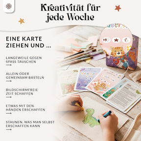 Kreativkarten für Kinder - 52 Bastelaufgaben