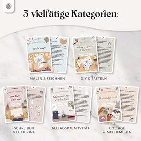 Kreativkarten für Erwachsene - 52 Bastelaufgaben
