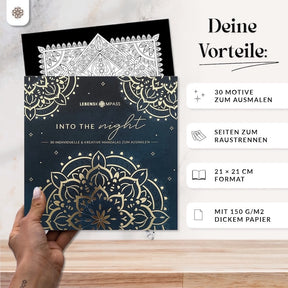 Mandala Malbuch Erwachsene "Into the Night"