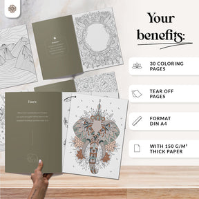 Malbuch Erwachsene "Just Painting my thoughts" - Englische Version