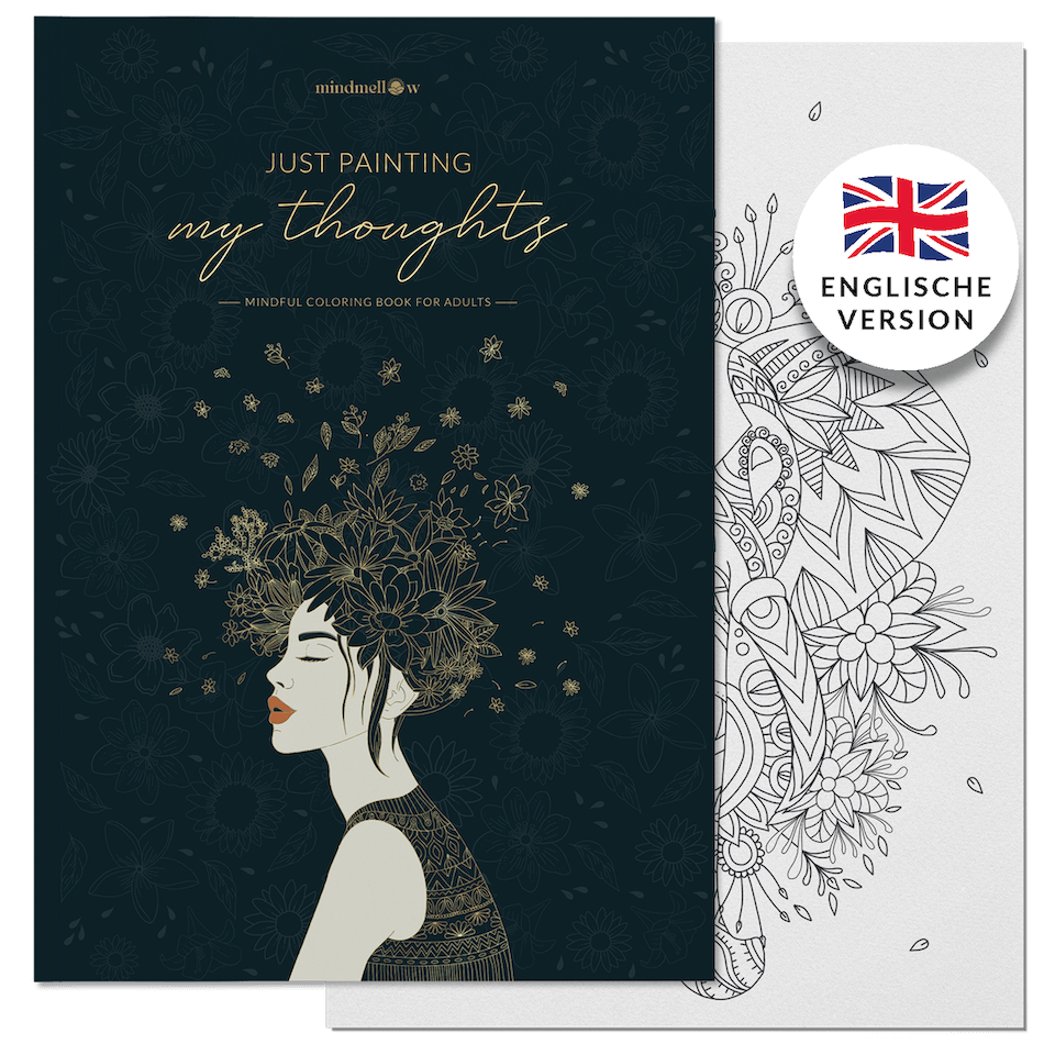 Malbuch Erwachsene "Just Painting my thoughts" - Englische Version