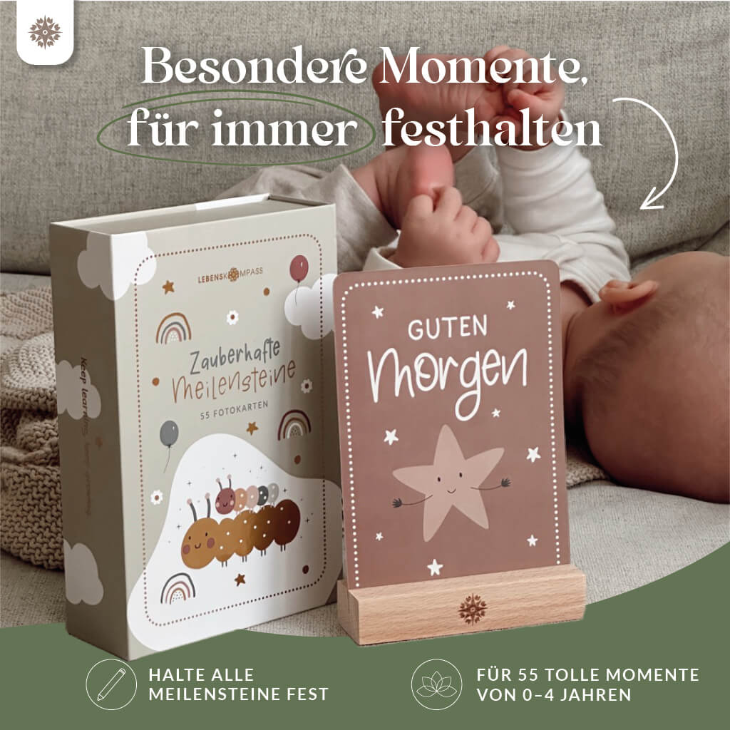 Meilensteinkarten für's Baby - Set mit 55 Karten