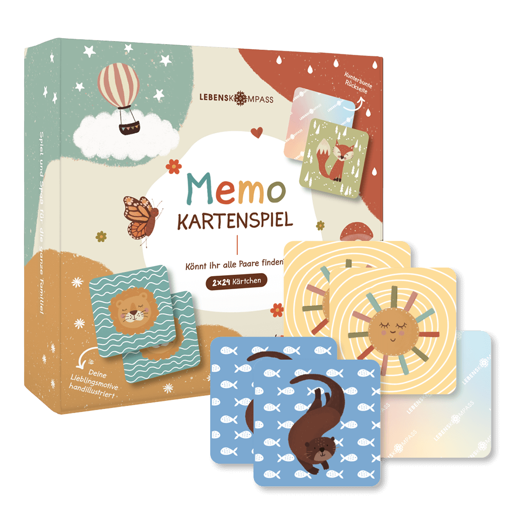 Memo Spiel - 48 Hand illustrierte Karten