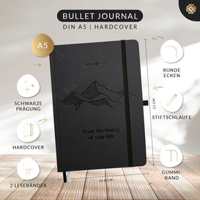 Bullet Journal "PRO" DIN A5 - Notizbuch mit Punktraster